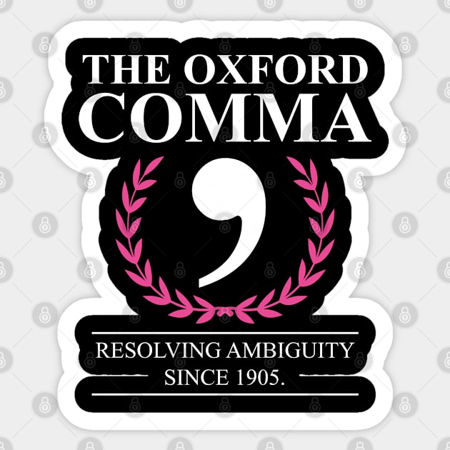 Oxford Comma English Teacher Funny Grammar Sticker by swissles